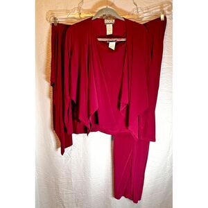 THE LOOK‎ RANDOLPH DUKE Women 4pcs Set Small Open Front Crop Ruffle Jacket Y2K